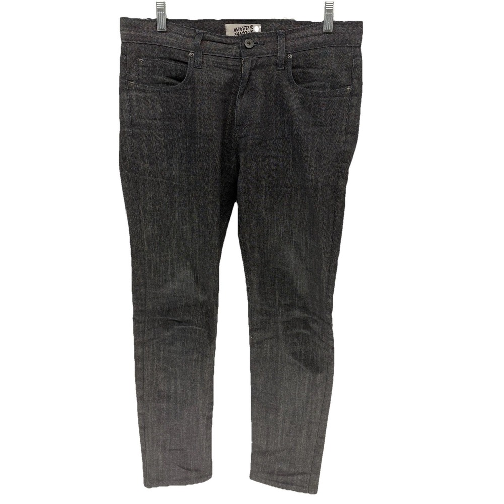 Naked & Famous Super Guy Indigo Stretch  Denim Selvedge Jeans  Men 32X29